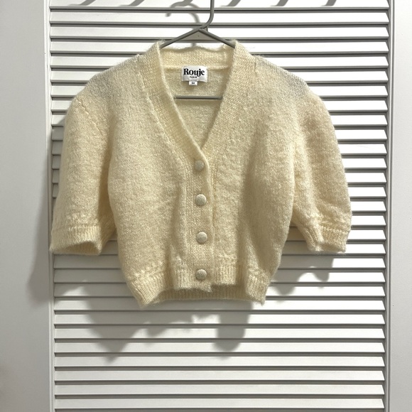 Rouje Nono Yellow Cardigan Sweater - Picture 2 of 5